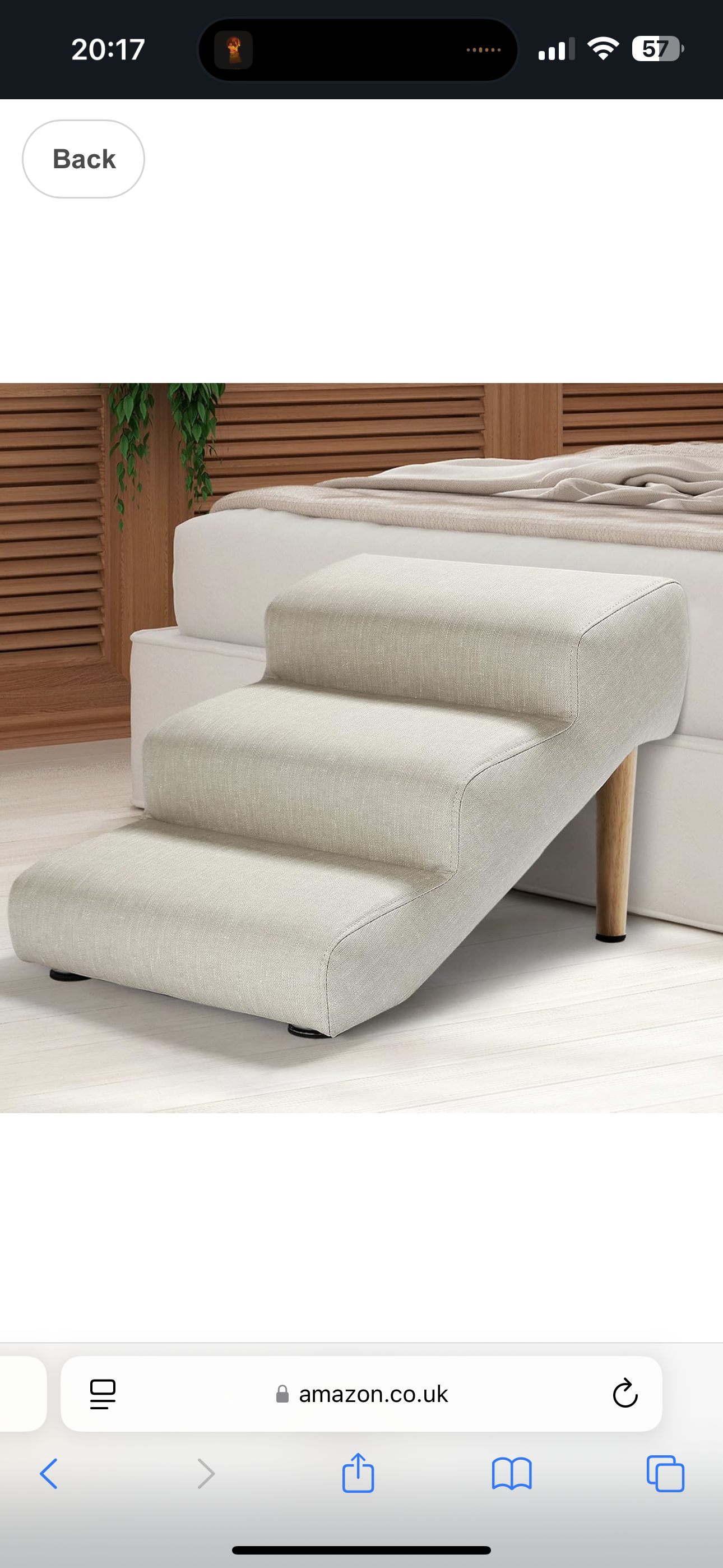 Linen Leather Pet Stairs