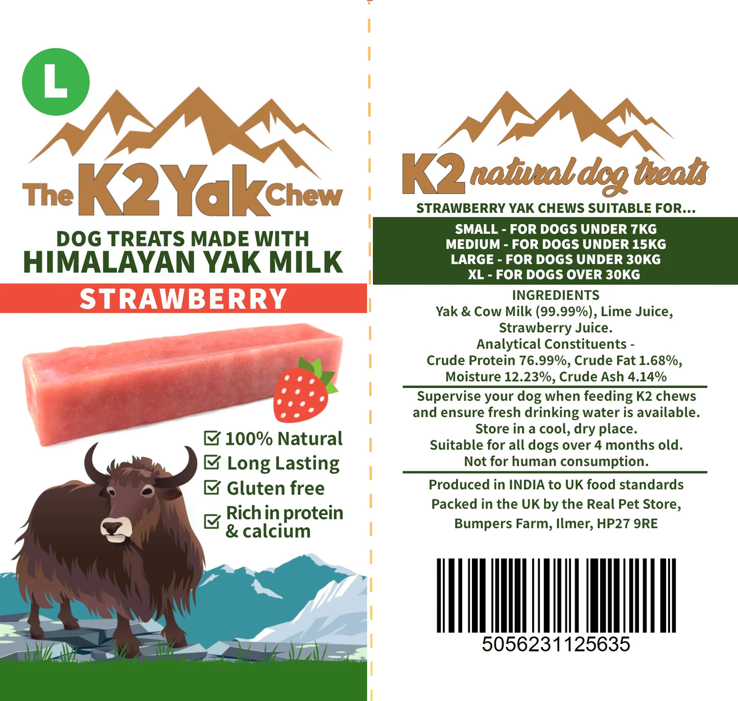Strawberry Yak Dog Chew