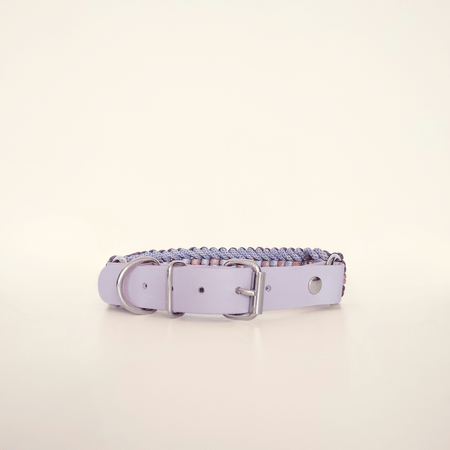 Lilac Braided Dog Collar - Biothane/Paracord