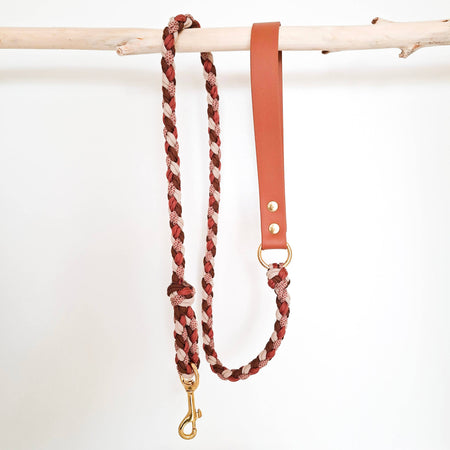 Brown/Bronze Braided Dog Leash - Biothane/Paracord