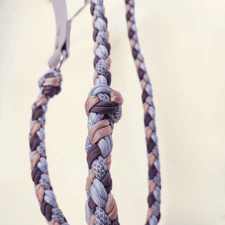 Lilac Braided Dog Leash - Biothane/Paracord
