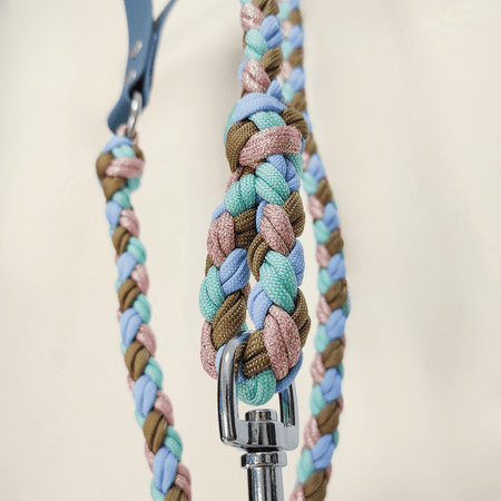 Sky Blue Braided Dog Leash - Biothane/Paracord